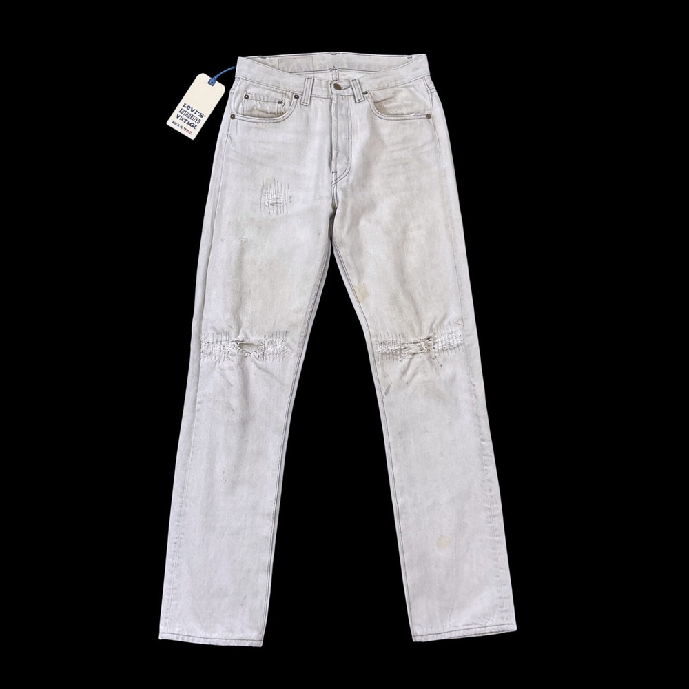 Levis Jeans Men 30 (ACTUAL 29x32) Gray Straight Authorized Vintage Denim $228